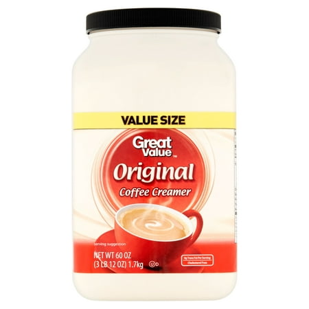 (2 Pack) Great Value Coffee Creamer, Original, Value Size, 60 fl (Best Low Calorie Coffee Creamer)