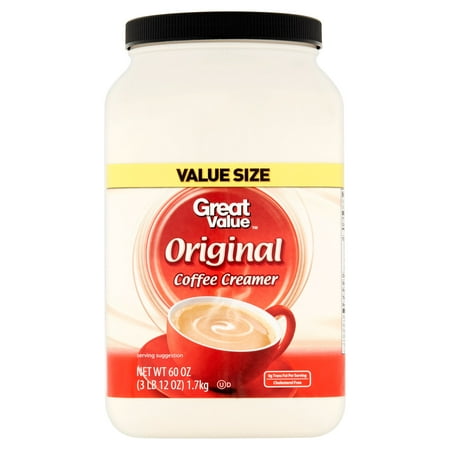 (2 Pack) Great Value Coffee Creamer, Original, Value Size, 60 fl (Best Tasting Non Dairy Creamer)