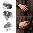 thumbnail image 2 of B Anillo de póquer para hombre y mujer, anillo de dedo para naipes, anillo de compromiso de promesa, 2 of 5