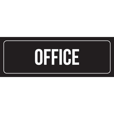 Black Background With White Font Office Outdoor Indoor Office Metal Wall Sign 3x9 Inch