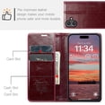 thumbnail image 3 of iPhone 16 Plus Wallet Case for Apple iPhone 16 Plus Premium Luxury PU Leather Wallet Flip Magnetic Cover RFID Blocking Case Credit Card Holder Kickstand Shockproof Case,
Winered, 3 of 9