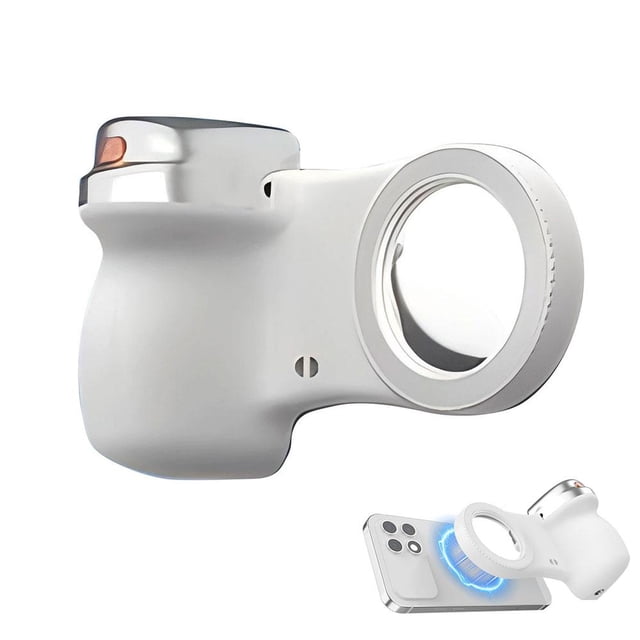 Magnetic Phone Camera Grip with Detachable Wireless Shutter Button for Smartphone Shooting