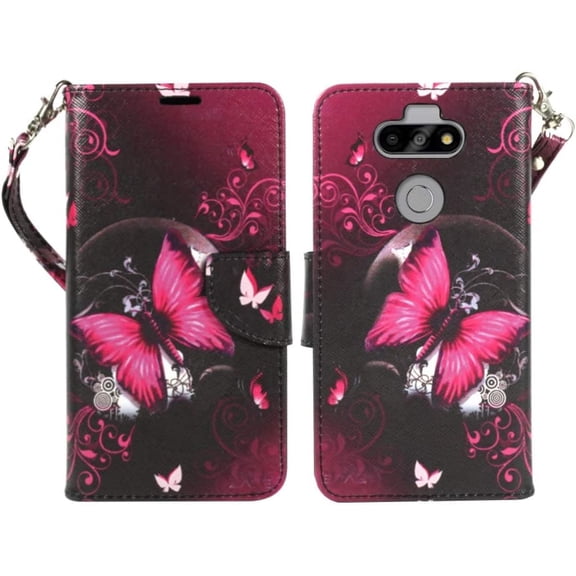 LG K31 /Aristo 5 /Fortune 3 Phone Case Leather Flip Wallet Case Stand Pouch Folio Magnetic with Credit Card / ID Slots Holder & Cash Pokcet [Stand] PINK Cover for LG Aristo 5, LG K31, LG Fortune 3