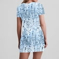 thumbnail image 6 of gljltg Summer Fashion Dress for Women Summer Short Sleeved Crewneck Tee Shirt Dress Casual Floral Print Beach Party Dress with Pockets, 6 of 8