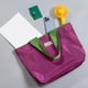 thumbnail image 4 of Bolsa de la compra plegable de color liso, bolsa de almacenamiento, bolsa de supermercado portátil, bolsa de la compra de gran capacidad con cordón, bolsa de mano práctica, 4 of 4