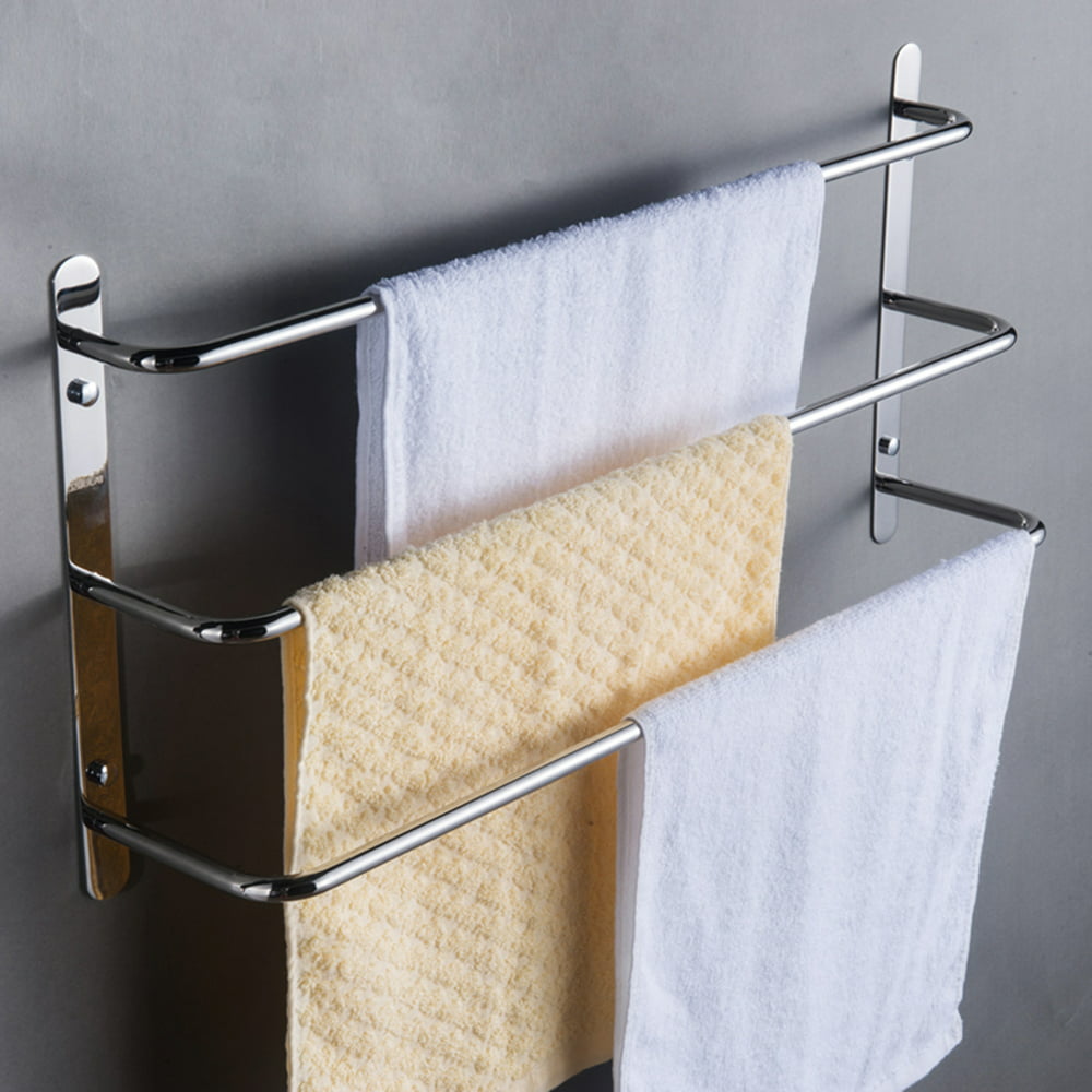 23" 3-Tiers Bath Towel Bar, Towel Rack Towel Bars, Stainless Steel Stainless Steel Towel Racks For Bathrooms