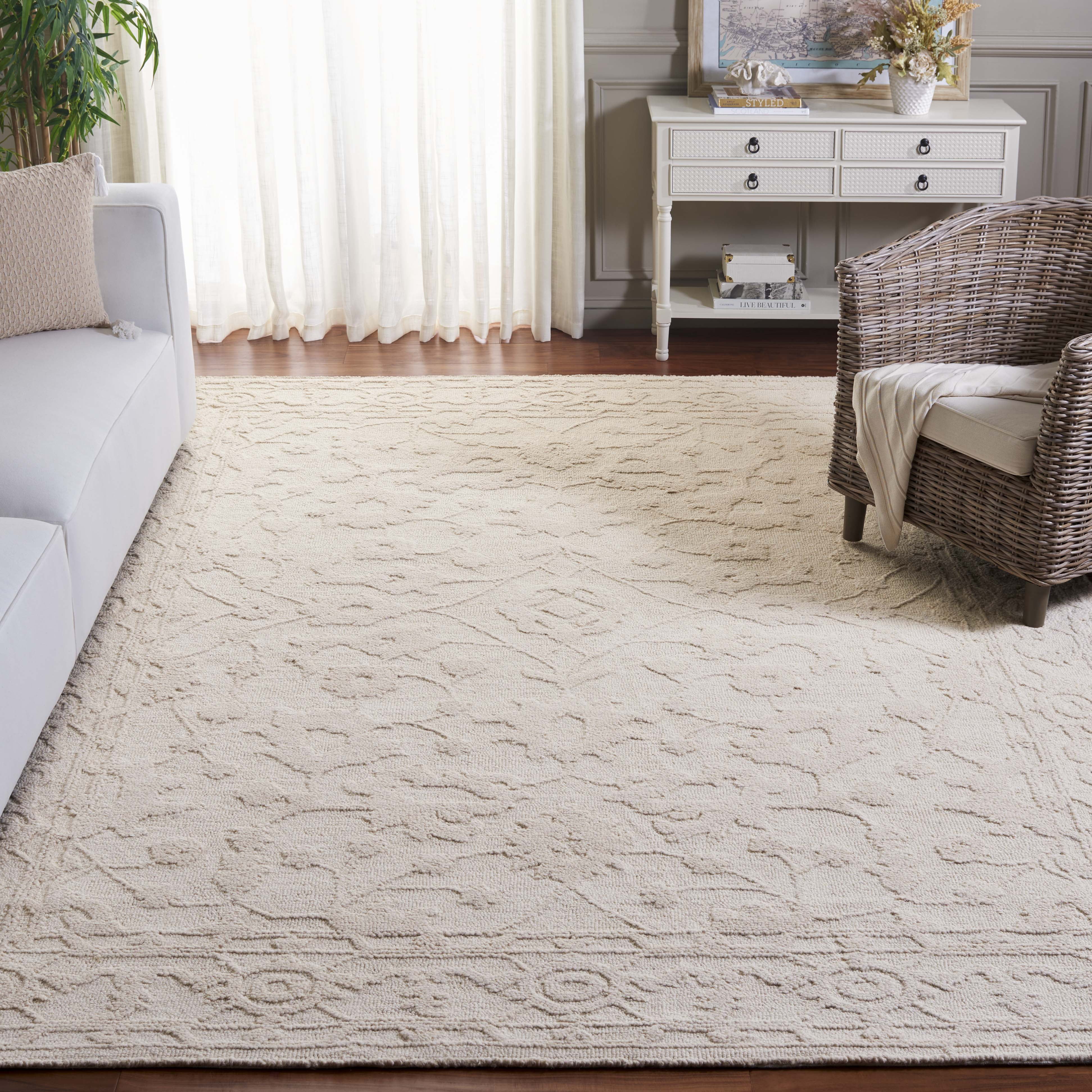 SAFAVIEH Marquee Marlyne Medallion Area Rug, Ivory, 9' x 12'