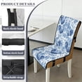 thumbnail image 6 of TSOVTHRID Dining Chair Covers Quilted Removable Upholstered Chair Slipcovers Stretch Scratch Resistant Anti-Slip Seat Cushion Slipcovers, Vintage Rooster Chicken Flower Print, Set of 1, 6 of 7