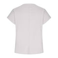 thumbnail image 7 of Timegard Tops for Women Cotton Linen Short Sleeve V-Neck Solid Color Casual Loose Top Blouse Basic Tee, 7 of 7