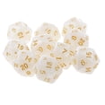 thumbnail image 2 of 10pcs Veinte Caras Dados D20 Reproducción De Juegos Blanca CUTICAT Dado, 2 of 6