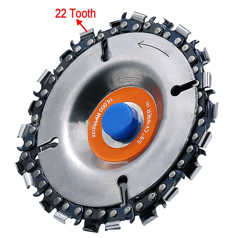 Wood Carving Disc,4 Inch Angle Grinder Chain Disc Double Saw Teeth Anti