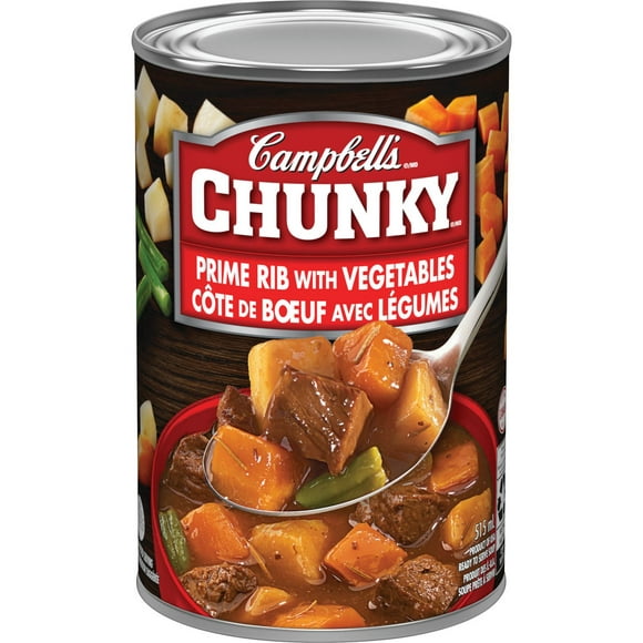 Soupe à la côte de bœuf avec légumes prête à déguster ChunkyMD de Campbell’sMD Prête à déguster 515 mL
