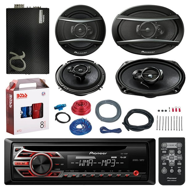 PIONEER DEH150MP CD/MP3/AUX Car Receiver Player Bundle 2x Pioneer