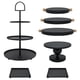 thumbnail image 1 of Juego de 7 soportes de metal para tartas, soporte redondo de 3 niveles, para cupcakes, bandeja de servir para fiestas, bodas, cumpleaños, baby shower, aniversario, 1 of 9