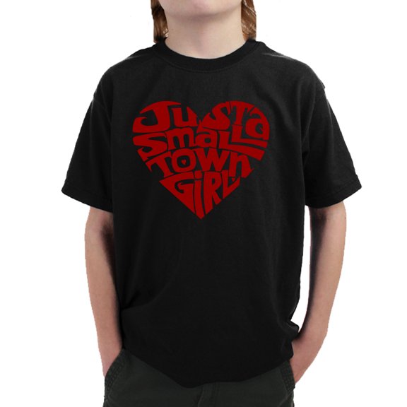 Boy's Word Art T-shirt - Just a Small Town Girl