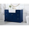 thumbnail image 3 of Elegant Decor Franklin 48" Aluminum and MDF Single Bathroom Vanity in Blue, 3 of 3