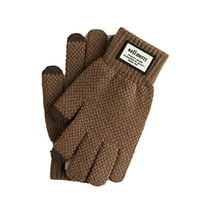 Anckoeil Ski Equipment Thermal Gloves For Men And Women, Touchscreen Knitted Gloves, Thermal Fleece Lined Winter Gloves, Elastic Cuff Windproof Running Cycling Gloves