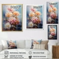 thumbnail image 4 of Designart "Peach Pink Chrysanthemums love expression" Floral & Botanical Floater Framed Canvas Print, 4 of 7