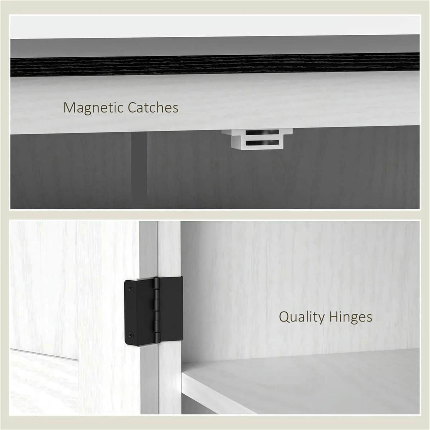 Demi Bonn 72" Large Pantry Cabinet, Kitchen Storage with 2 Sliding Doors, Space-Saving for Home Organization, White