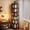 D, variant on Roiihwy 360 Rotating Solid Wood Bookshelf For Corner, Freestanding Movable Storage Shelf Against Wall, C