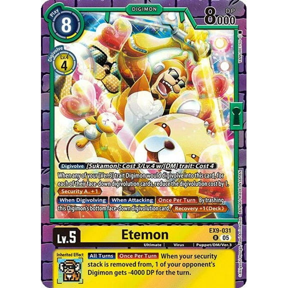 Digimon Versus Monsters Rare Etemon EX9-031