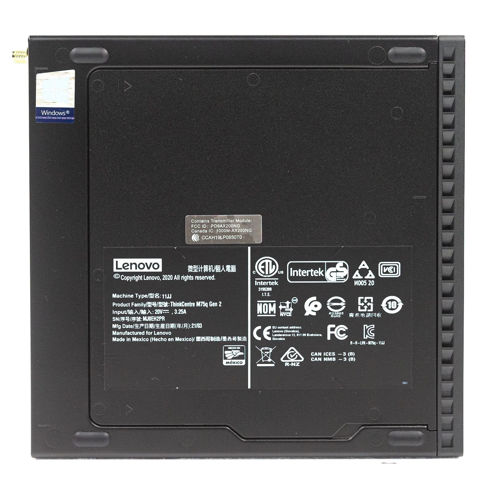 Lenovo M75q-1 Tiny RYZEN5 3400GE/メモリ64GB Lenovo ThinkCentre M75q-1 Tiny AMD Ryzen 5 Pro 3400GE 3.3G 8GB