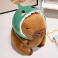 thumbnail image 1 of Capybara Plush Toy Set Simulation Animal Doll Cosplay Costume For Pig Dinosaur Chick Shark 22cm 28cm 38cm, 1 of 7