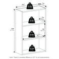 thumbnail image 3 of Furinno Basic 3-Tier Open Shelf Bookcase, Bookshelf, Storage Organizer, 7 x 17 x 26, Espresso, 3 of 4