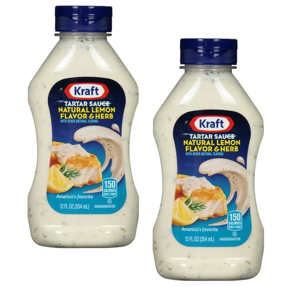 ( 2 Pack ) Kraft Tartar Sauce with Natural Lemon Flavor & Herb, 12 fl oz Bottle