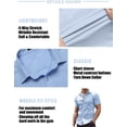thumbnail image 5 of COOFANDY Men's Short Sleeve Muscle Fit Dress Shirts Casual Button Down Shirt, 5 of 6