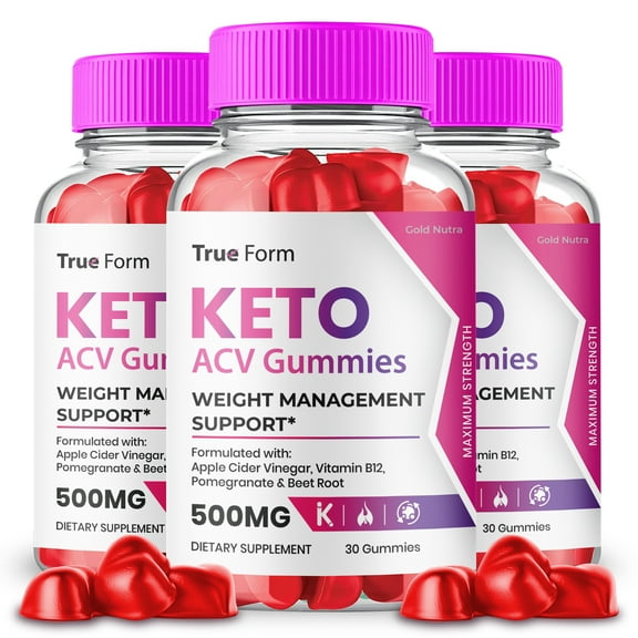 True Form Keto ACV Gummies, Official True Form Gummies, Maximum Strength, 3 Month Supply (3 Pack)