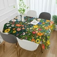 thumbnail image 2 of Yayeee Tablecloths 60" x 90" Rectangle Wrinkle Resistant Party Table Cover, Green Floral Garden, 2 of 8