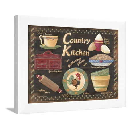 Country Kitchen  Framed  Print Wall  Art  By Jo Moulton 
