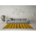 thumbnail image 3 of Ahgly Company Indoor Square Abstract Yellow Contemporary Area Rugs, 4' Square, 3 of 4