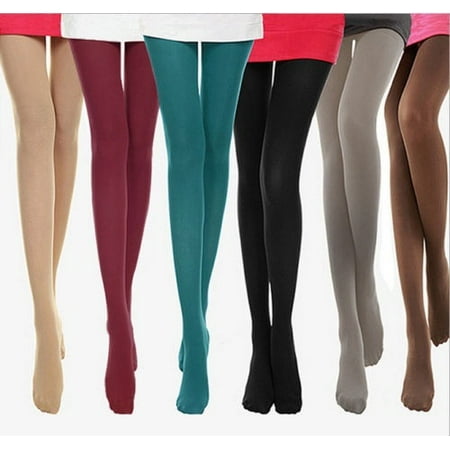 6 Stockings - Candy Colors Opaque Footed Socks Tights Pantyhose Women Stockings Worthy
