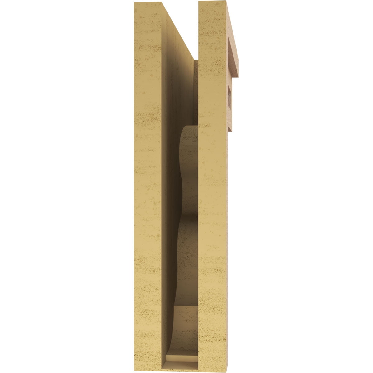 5"W x 20"D x 20"H Thin Highland Rough Cedar Woodgrain TimberThane Corbel, Primed Tan