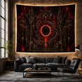 thumbnail image 6 of Menacing Serpent with Winged Gargoyles in Occult Scene, Eerie Gothic for Horror Fans, Mystical Wall Art Decor, Halloween Gift, Tapestry Wall Hanging for Bedroom and Living Room, 6 of 7