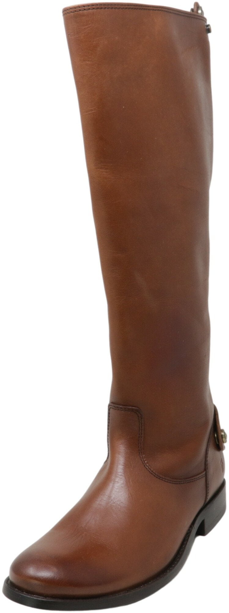 Frye Women's Melissa Button Back Zip Cognac Knee-High Leather Boot - 6 ...