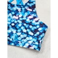 thumbnail image 5 of DPOIS Kids Girls Tankini 2 Pieces Swimsuit Crisscross Back Bra Top with Boyshorts A Blue 6, 5 of 7