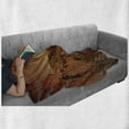 thumbnail image 6 of Galaxy Soft Flannel Fleece Throw Blanket, Landscape from the Movie Fictional Galaxy Clash Pattern Sunset Mountains, Cozy Plush for Indoor and Outdoor Use, 50" x 70", Brown Yellow, by Ambesonne, 6 of 6