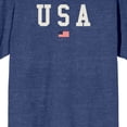 thumbnail image 2 of Americana USA Flag Men's Navy Heather T-shirt-Large, 2 of 4