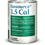 Isosource 1.5 Cal Complete High-Calorie Formula with Fiber, 24x250ml