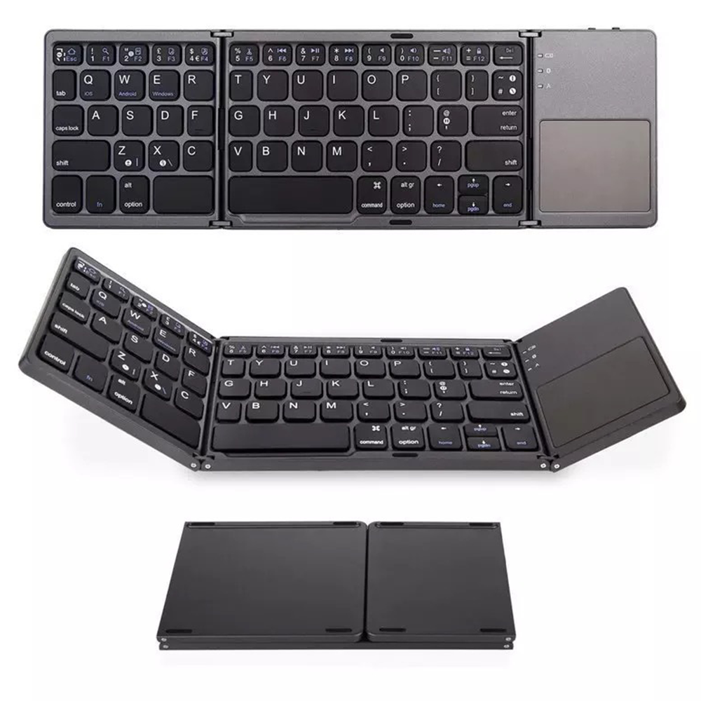 Foldable Keyboard ,Threefold Bluetooth Keyboard,with Touchpad Mouse