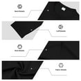 thumbnail image 6 of Mens Rib Knit Henley Shirt Long Sleeve 1/4 Buttons Pullover Tops Casual Solid Color Loose Fit Fall Tshirts (M, Black), 6 of 7
