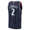 thumbnail image 3 of Men's Fanatics Kawhi Leonard Navy LA Clippers Fast Break Replica Player Jersey - Icon Edition, 3 of 3