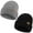 Black+Dark Gary, variant on Beanie Hats for Women and Men Knit Soft Winter Warm Cuffed Hat, Black 2 pack