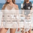 thumbnail image 3 of CHUMUD Beach Cover Ups for Women Mesh Swim Cover-Up with Floral Embroidery, Loose Fit Round Neck Short Sleeve Tunic Vacation, 3 of 6