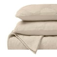 thumbnail image 2 of Superior Tanta Cotton Woven Coverlet, Queen, Beige, 2 of 11