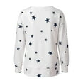 thumbnail image 5 of Lumento Star Basic Sweatshirt for Women Long Sleeve Crew Neck Tops T-shirt Blouse Pullover White 4XL, 5 of 6