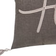 thumbnail image 5 of 13" X 20" GreyTaupe And White Text Zippered Polyester Throw Pillow With Tassels, 5 of 7